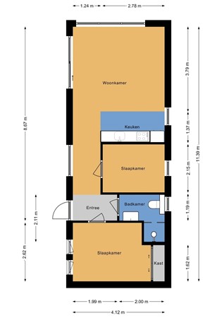 Floorplan - Veneweg 306-128, 7946 LX Wanneperveen